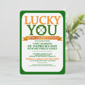 Invitations Lucky St. Patricks Day Party (Debout devant)