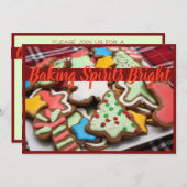 Invitations lumineuses de partie de biscuit de (Devant / Derrière)