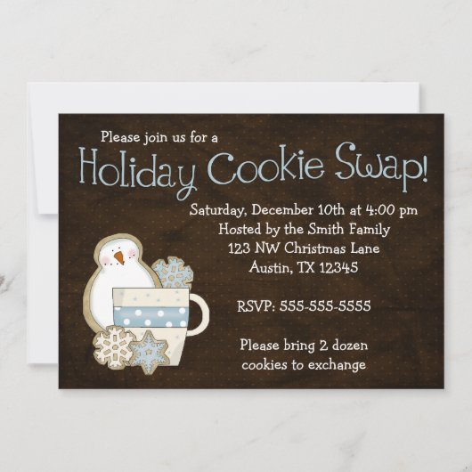 Invitations lunatiques d'échange de biscuit de (Devant)