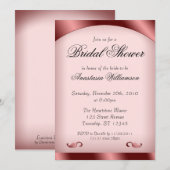 Invitations Luscious Rose Bridal Douche (Devant / Derrière)