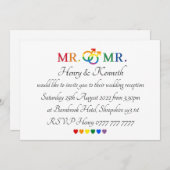 Invitations - M. & M. Wedding Invitation (Devant / Derrière)