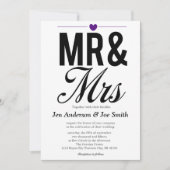 Invitations M. & Mme | MARIAGE (Devant)