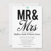 Invitations M. & Mme | MARIAGE (Devant)