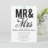 Invitations M. & Mme | MARIAGE (Debout devant)