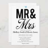 Invitations M. & Mme | MARIAGE (Devant / Derrière)