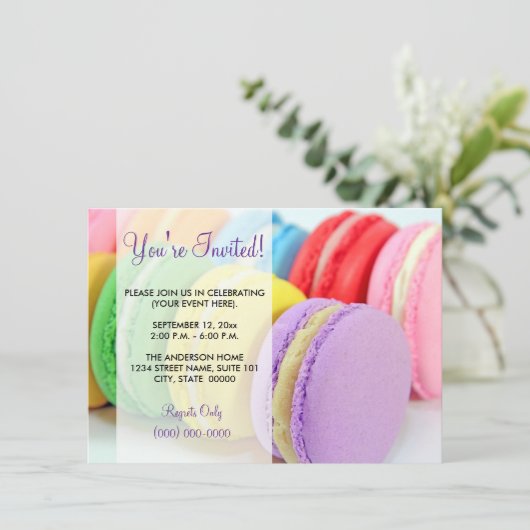 Invitations Macarons (Debout devant)