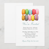 Invitations Macarons (Devant / Derrière)