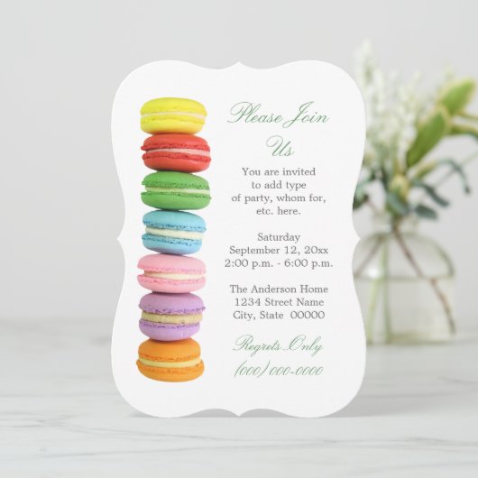 Invitations Macarons (Debout devant)