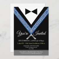 Invitations maçonniques Tuxedo | Bijoux Freemason