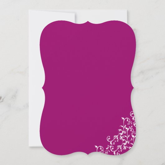 Invitations magenta de Fête de la mariée de (Dos)