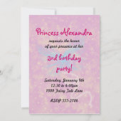 Invitations magiques d'anniversaire de château (Dos)