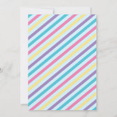 Invitations magiques d'anniversaire de licorne de (Dos)