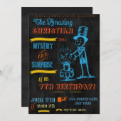 Invitations magiques de partie de magicien de (Devant / Derrière)