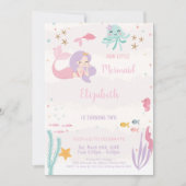 Invitations magiques sous la mer pour les filles (Devant)