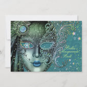 Invitations magnifiques de la fête Masquerade (Devant)