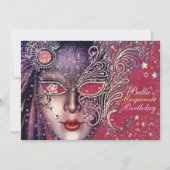 Invitations magnifiques de la fête Masquerade (Devant)