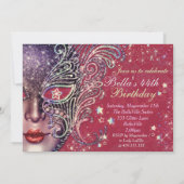 Invitations magnifiques de la fête Masquerade (Dos)