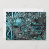 Invitations magnifiques de la fête Masquerade (Devant)