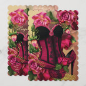 Invitations magnifiques Lingerie Douche (Devant / Derrière)