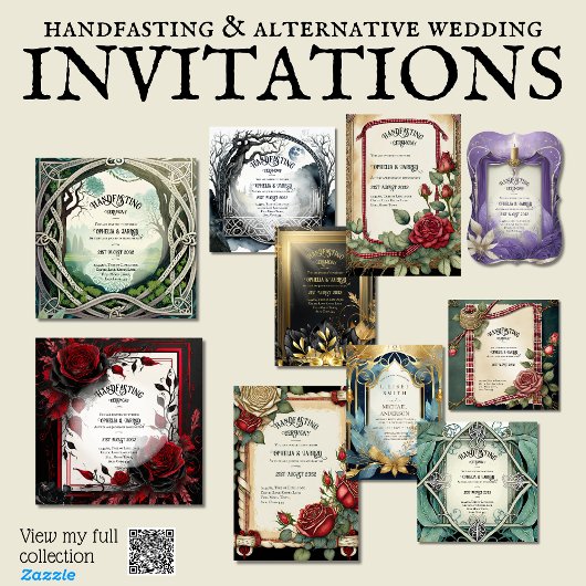INVITATIONS MANIPULABLES ÉTHÉRÉAL VERT OR