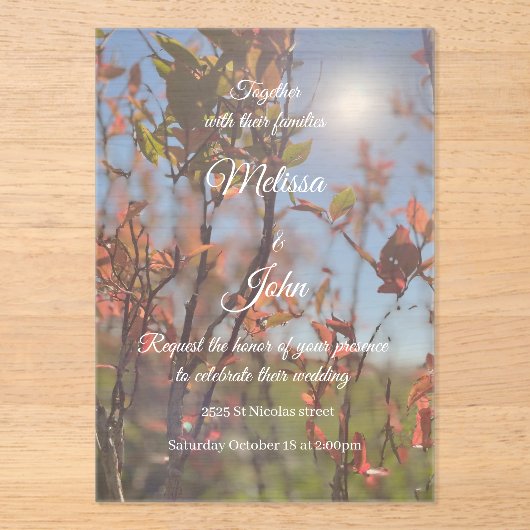 Invitations mariage (Recto)