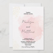 Invitations mariage art rose (Devant)