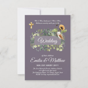 Invitations Mariage Catholique Floral Élégant Mode