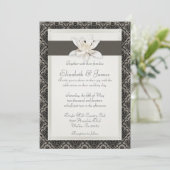 Invitations Mariage damassé (Debout devant)