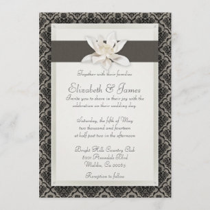 Invitations Mariage damassé