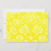 Invitations Mariage damassé Jaunes (Dos)