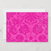 Invitations Mariage damassé Pink (Dos)