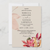 Invitations mariage de automne vintage (Devant)