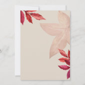 Invitations mariage de automne vintage (Dos)