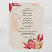 Invitations mariage de automne vintage (Devant / Derrière)