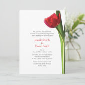 Invitations mariage de la tulipe rouge Invitation  (Debout devant)