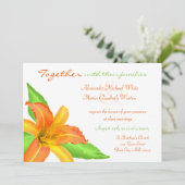 Invitations Mariage Fleur Été Chaud (Debout devant)