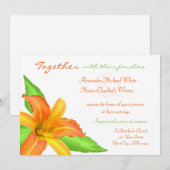 Invitations Mariage Fleur Été Chaud (Devant / Derrière)