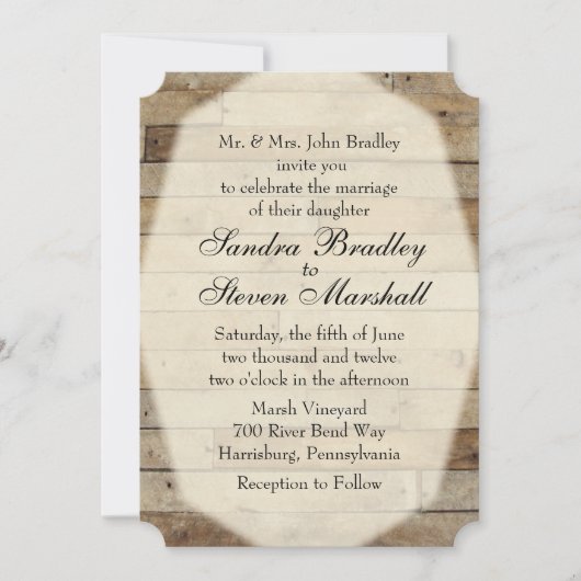 Invitations mariages campagnards (Devant)