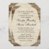 Invitations mariages campagnards (Devant / Derrière)