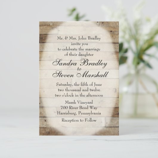 Invitations mariages campagnards (Debout devant)