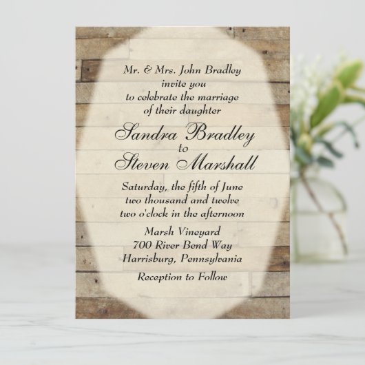 Invitations mariages campagnards (Debout devant)