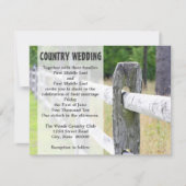 Invitations mariages campagnards (Devant)