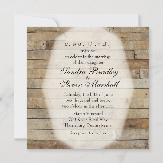 Invitations mariages campagnards (Devant)