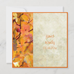 Invitations Mariages de automne