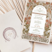 Invitations mariages de automne Art Nouveau par Mu