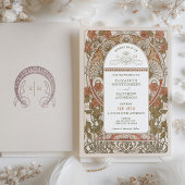 Invitations mariages de automne Art Nouveau par Mu