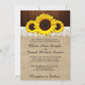 Invitations mariages de automne Avec Tournesol Et  (Devant)
