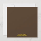 Invitations Mariages de automne Brown d'automne (Dos)