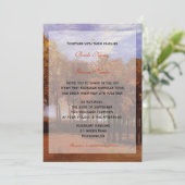 Invitations mariages de automne de mariée et marié (Debout devant)