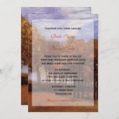 Invitations mariages de automne de mariée et marié (Devant / Derrière)